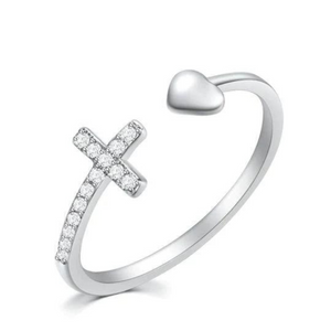 EDICION LIMITADA!!! PRODUCTO NUEVO ANILLO LOVE CROSS PLATA 925