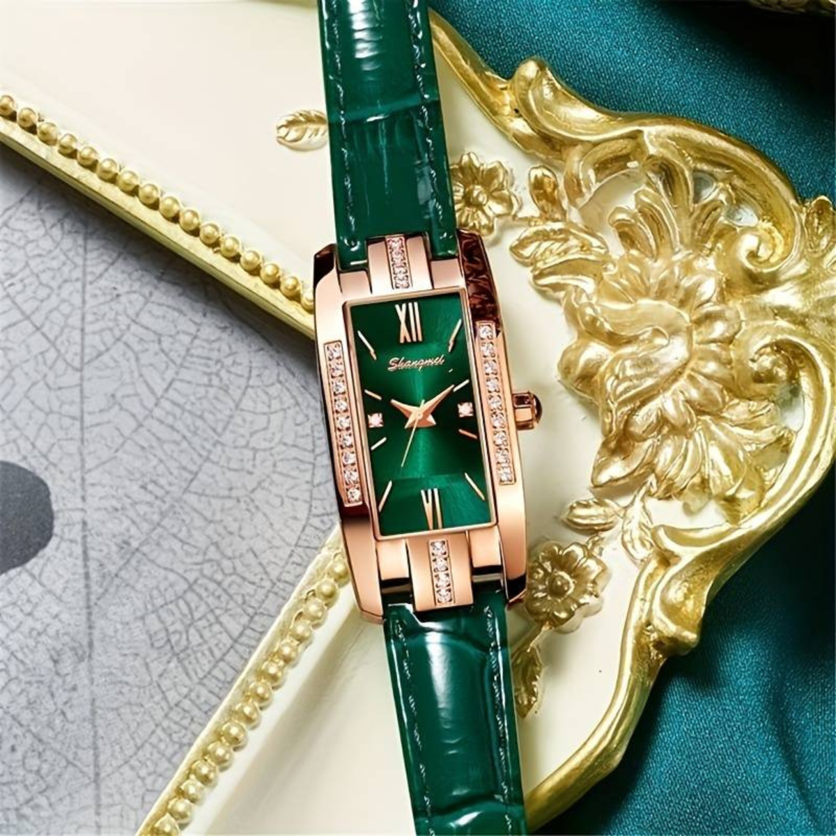 💯 ¡ÚLTIMOS!❕❗  ELEGANTE RELOJ ESMERALDA CON 💎