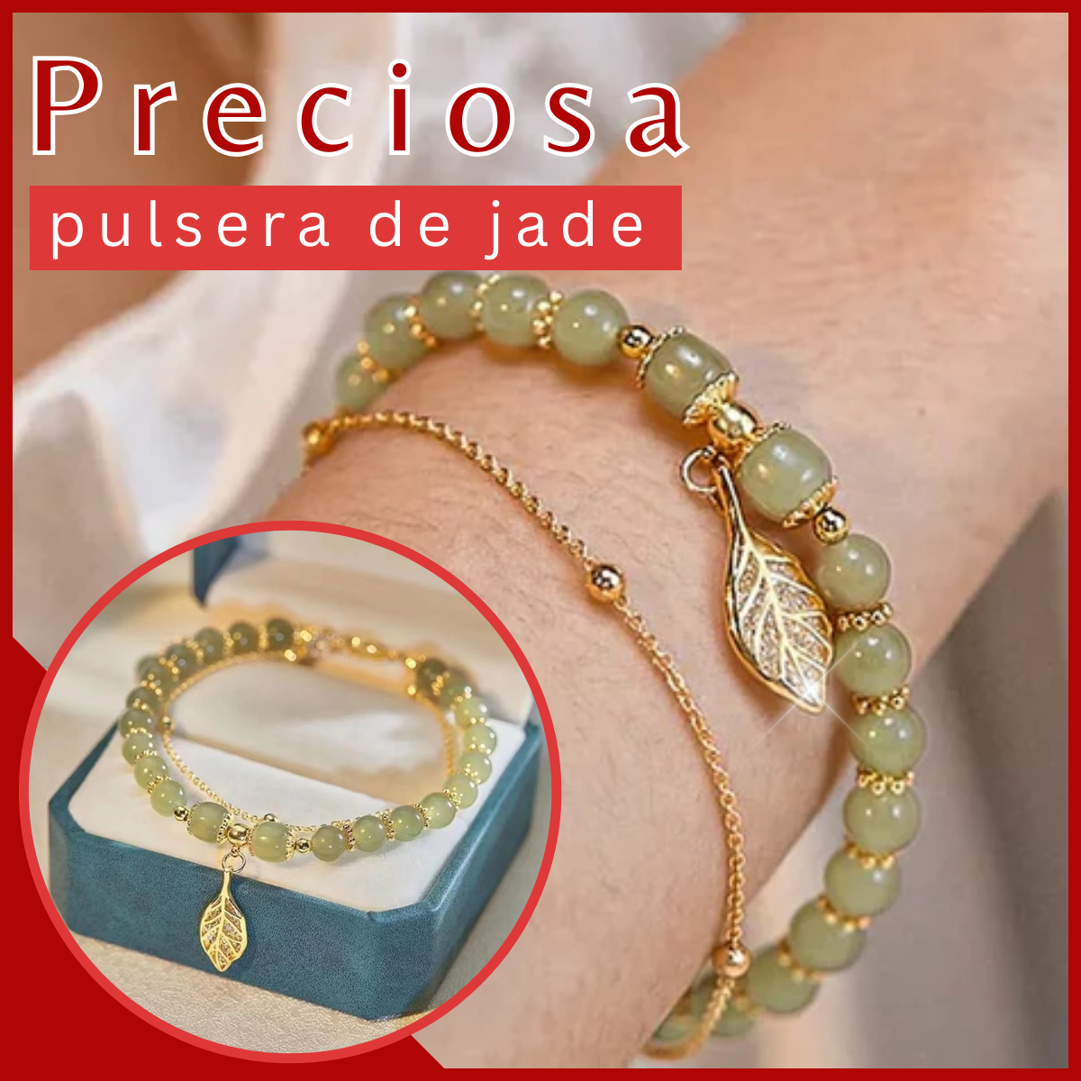 Preciosa pulsera de jade